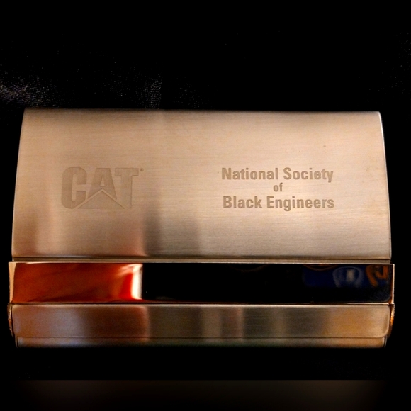 "CAT" NSBE SERIES EXECUTIVE SILVERTONE METAL CARD HOLDER & KEY FOB SET (NWOT) - Picture 5 of 11